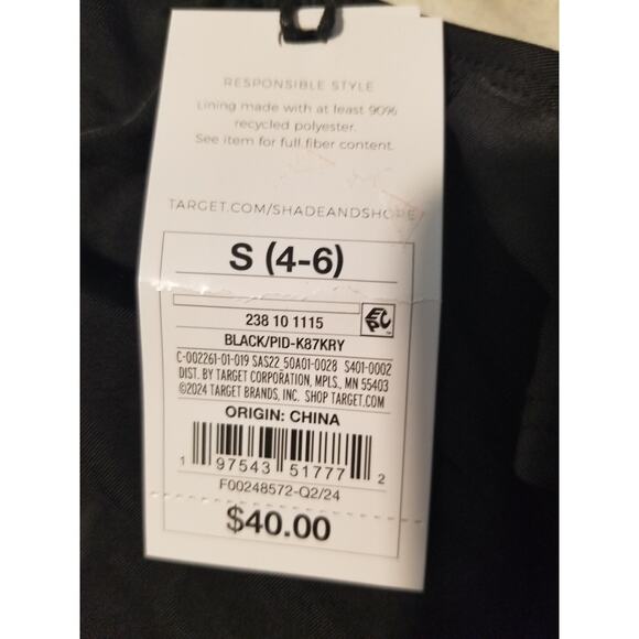 Shade & Shore Plunge Bead Detail Extra High Leg One Piece Swimsuit Women Small - Picture 3 of 9